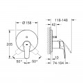 Змішувач прихованого монтажу на 2 споживача Grohe Eurosmart New (24043003) - Фото 3
